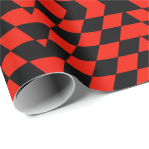 Papier Cadeau Papier à enveloppement noir et rouge