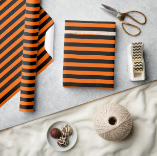 Papier Cadeau Papier à enveloppement orange/noir