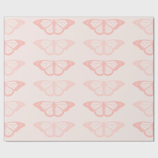 Papier Cadeau Papier à enveloppement papillon rose