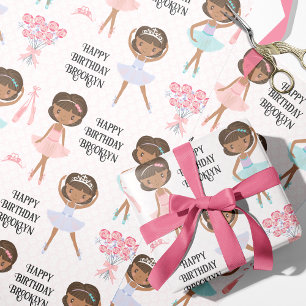 Papier Cadeau Papier à enveloppement personnalisé Ballerina noir