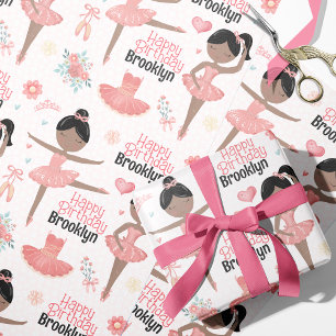 Papier Cadeau Papier à enveloppement personnalisé Ballerina noir