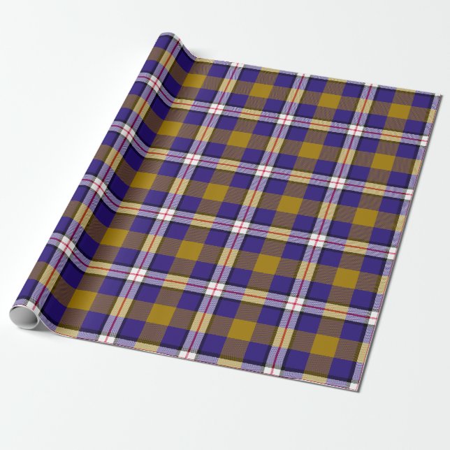Papier Cadeau Papier à enveloppement Plaid Baltimore Football (Déroulé)