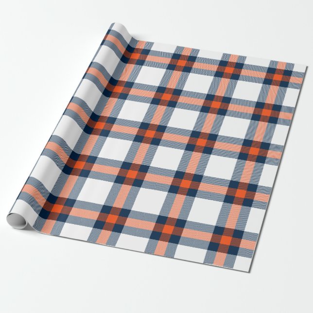 Papier Cadeau Papier à enveloppement Plaid Denver Football (Déroulé)