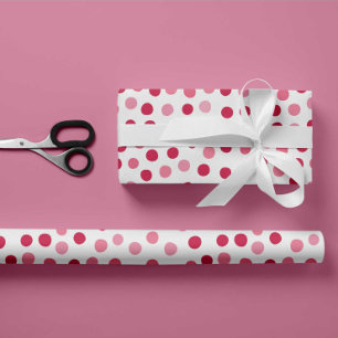 Papier Cadeau Papier à enveloppement Pois rose