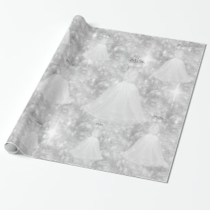 Papier Cadeau Papier à enveloppement pour Mariage en argent