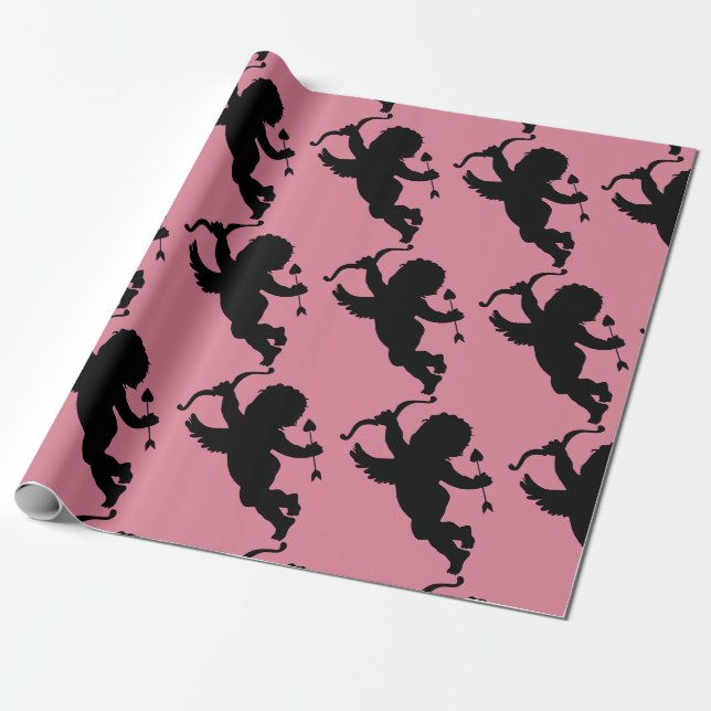 Papier Cadeau Papier à enveloppement ROSE CUPID (Déroulé)