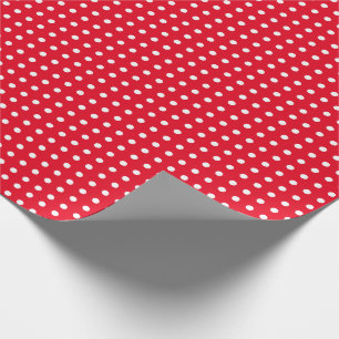 Papier Cadeau Papier à enveloppement rouge avec petits Pois