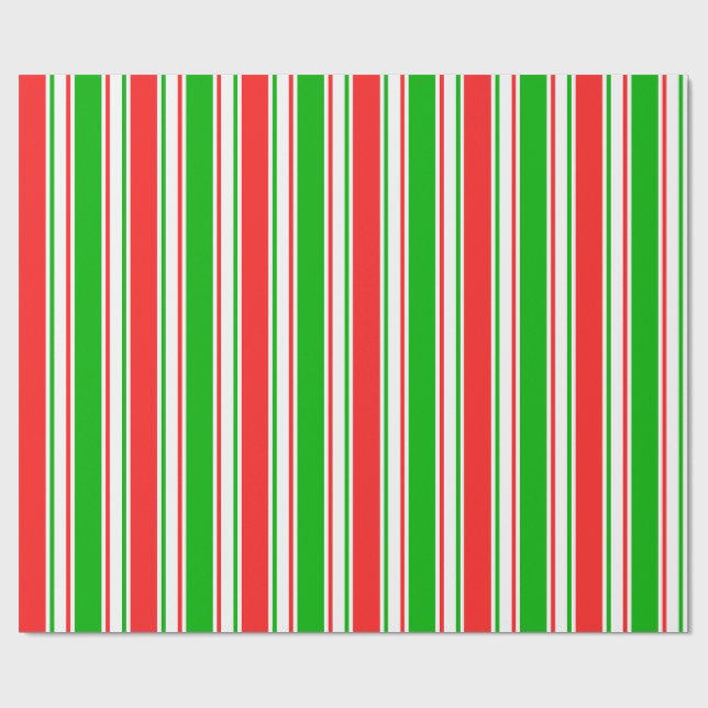 Papier Cadeau Papier à enveloppement rouge, blanc, vert à Motif (Plat)
