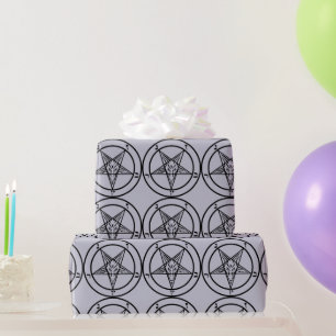 Papier Cadeau Papier à enveloppement satanique Baphomet Lavande
