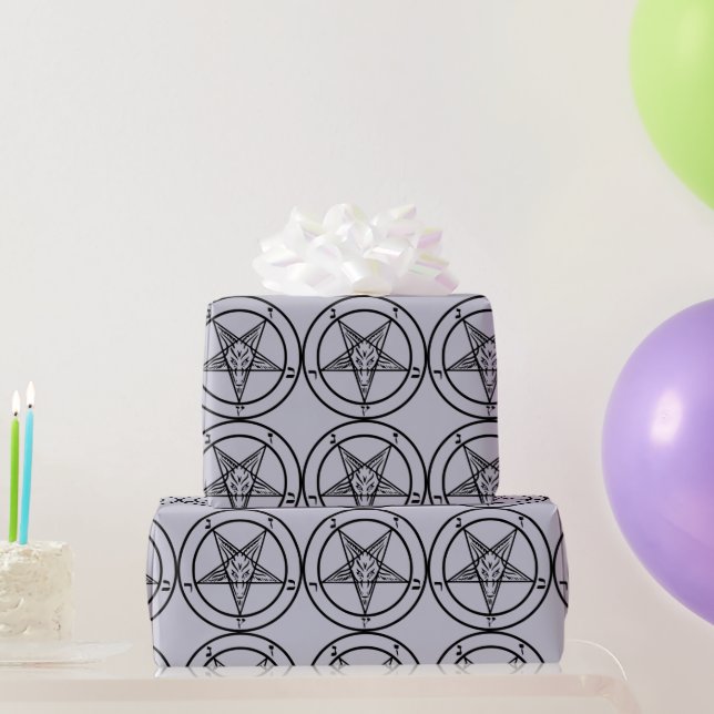 Papier Cadeau Papier à enveloppement satanique Baphomet Lavande (Cadeaux de fête)