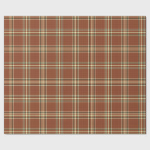 Papier Cadeau Papier à enveloppement Tartan Brown