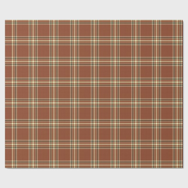 Papier Cadeau Papier à enveloppement Tartan Brown (Couture)