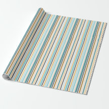 Papier à enveloppement Turquoise d'or Hope Stripe