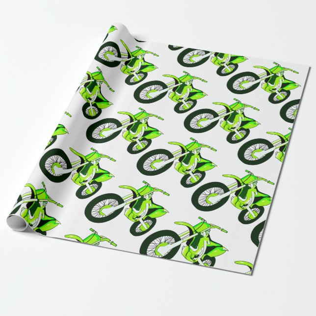 Papier Cadeau Papier à enveloppement vert de chaux (Déroulé)