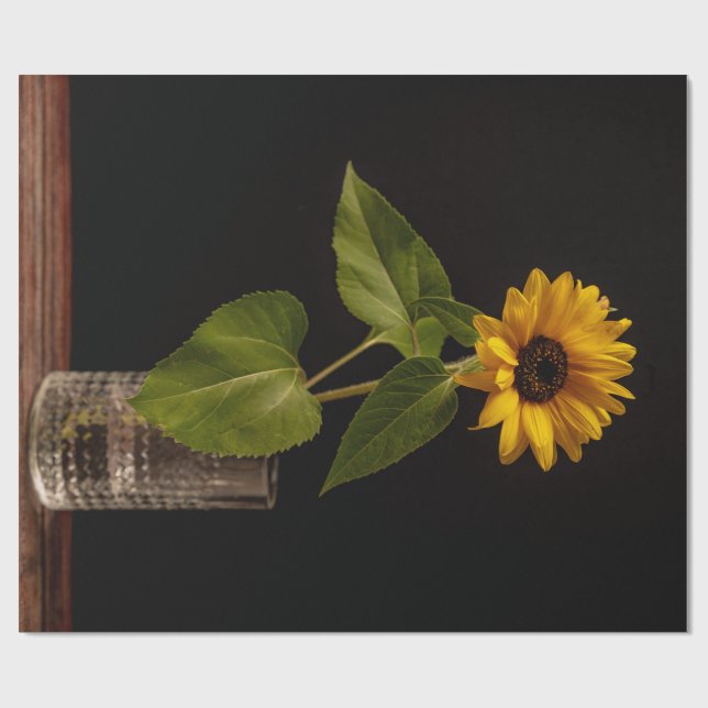 Papier Cadeau Papier à envelopper avec tournesol (Plat)