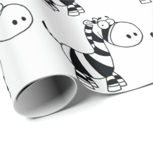 Papier Cadeau Papier à envelopper - Baby Zebra