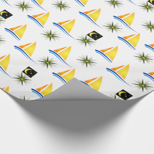 Papier Cadeau Papier à envelopper Bateaux à voile
