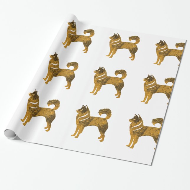 Papier Cadeau Papier à envelopper brillant chinois pour le Nouve (Déroulé)