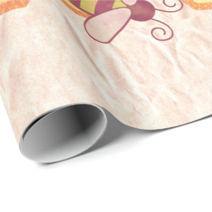 Papier Cadeau Papier à envelopper de peigne d'abeille sucrée