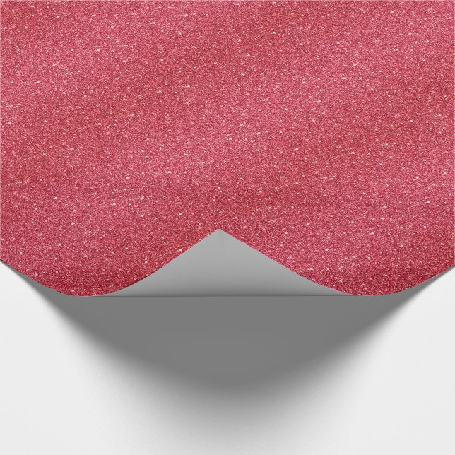 Papier Cadeau Papier à envelopper Faux Parties scintillant rouge (Coin)