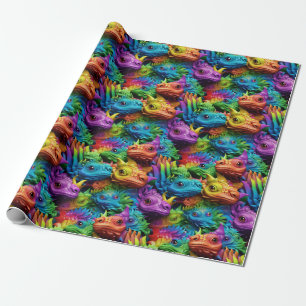 Papier Cadeau Papier à envelopper - Fierté petits dragons 1