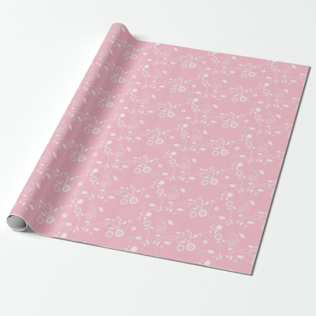 Papier Cadeau Papier à envelopper - Floral (Déroulé)