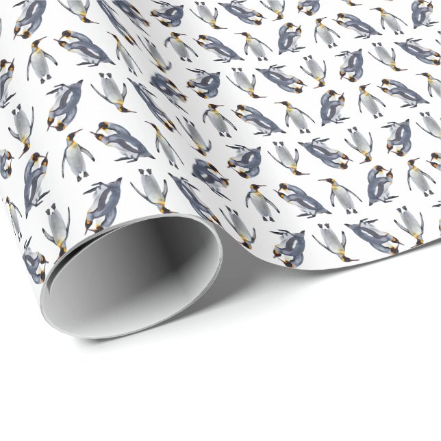 Papier Cadeau Papier à envelopper français King Penguin (Choisir (Coin rond)