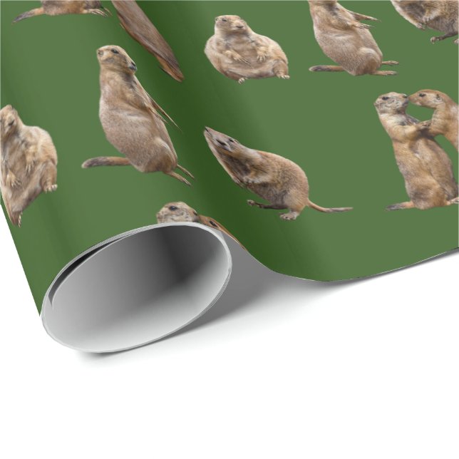 Papier Cadeau Papier à envelopper français pour chien des Prairi (Coin rond)