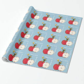 Papier Cadeau Papier à envelopper HaShana de la pomme d'abeille