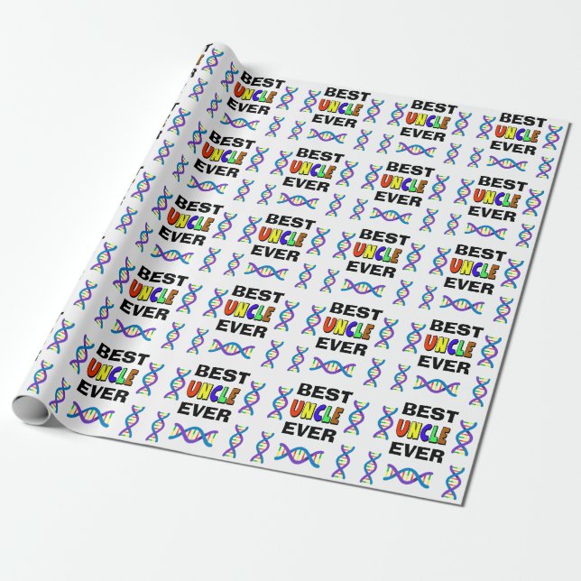 Papier Cadeau Papier à envelopper le meilleur oncle (Déroulé)