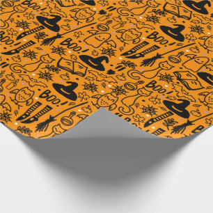 Papier Cadeau Papier à envelopper pour Halloween.