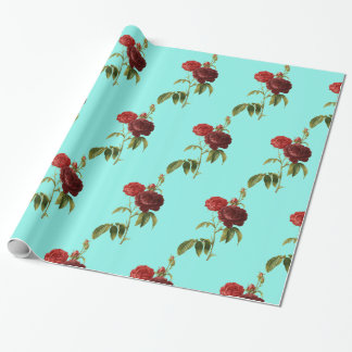 Papier Cadeau Papier à envelopper, ROSE de semences HEUREUX de 3