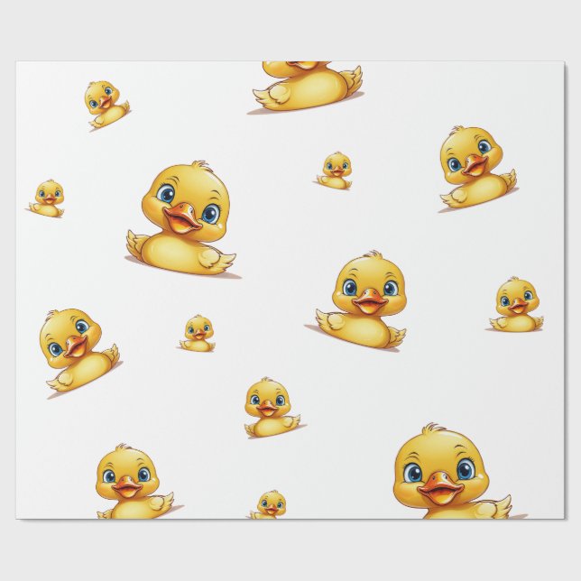 Papier Cadeau Papier à envelopper - Rubber Ducky Thème (Plat)