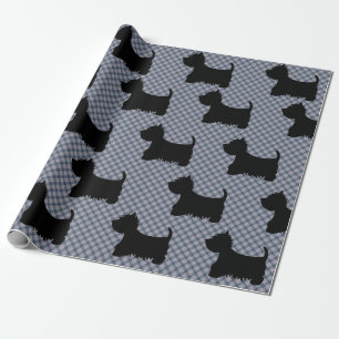 Papier Cadeau Papier à envelopper - Scottie Dog Tartan