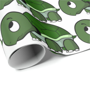 Papier Cadeau Papier à envelopper - Tortue drôle