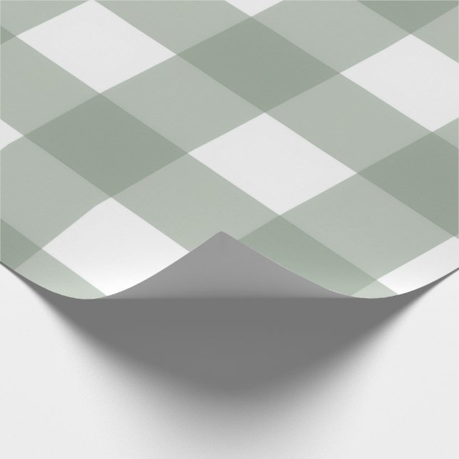 Papier Cadeau Papier à envelopper (vert/blanc) (Coin)