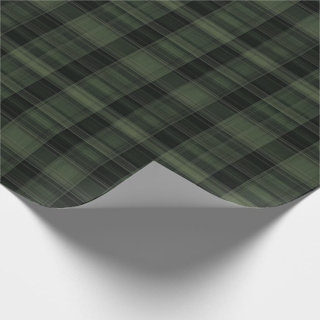 Papier Cadeau Papier à envelopper vert et noir (Coin)