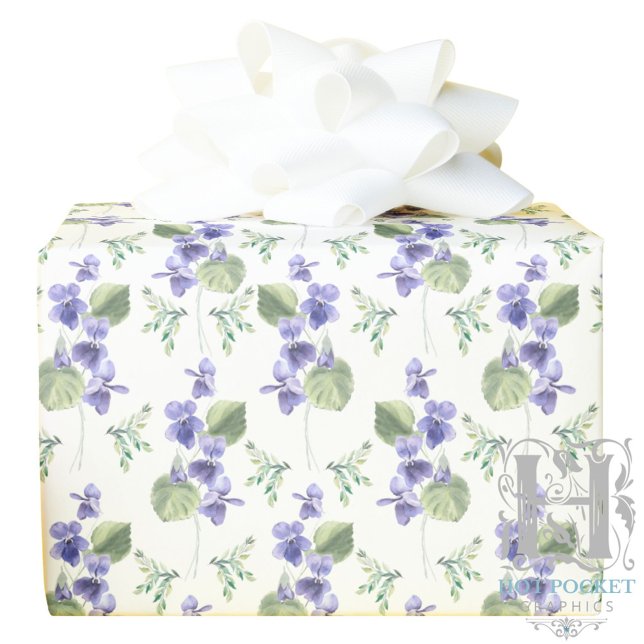 Papier Cadeau Papier à envelopper violets (Créateur téléchargé)
