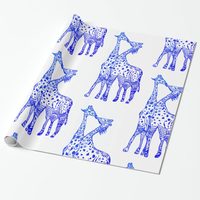 Papier Cadeau Papier à envelopperAmour africain (Déroulé)