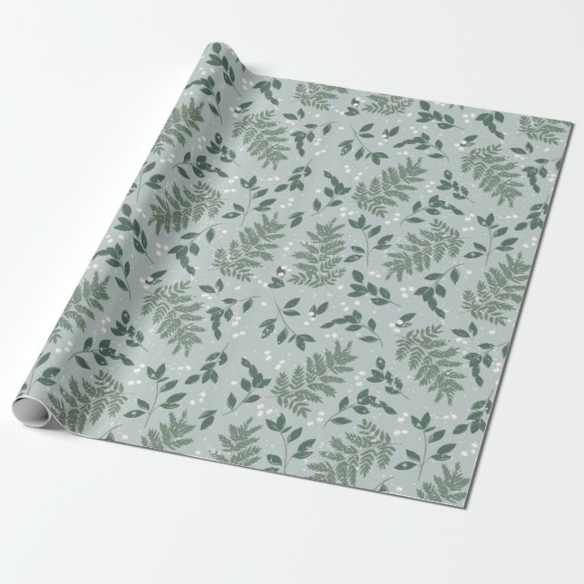 Papier Cadeau Papier à feuillage persistant à enveloppement (Déroulé)