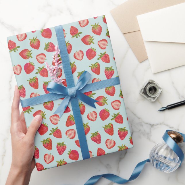 Papier Cadeau Papier à fraise à la menthe / Enveloppement cadeau (Cadeaux)