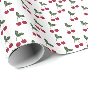 Papier Cadeau Papier à Motif Red Cherries