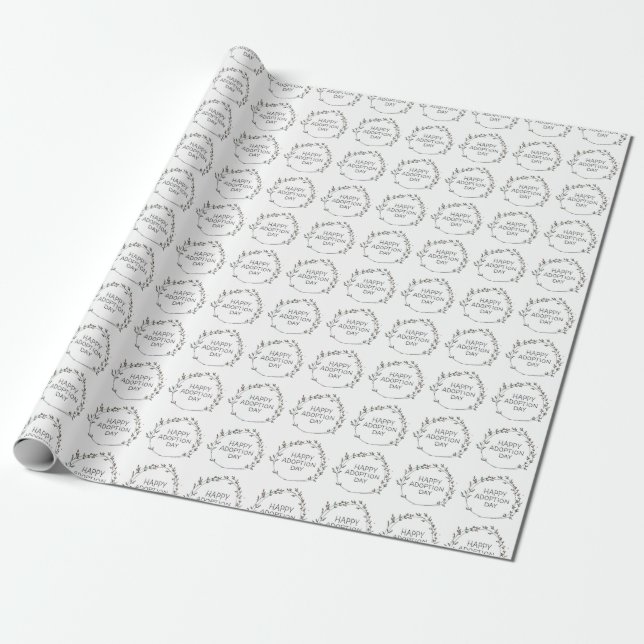 Papier Cadeau Papier à papier - Joyeux jour d'adoption (Déroulé)