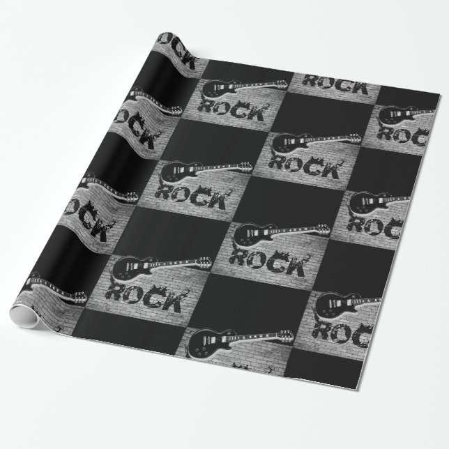 Papier Cadeau Papier à papier Rock Music (Déroulé)