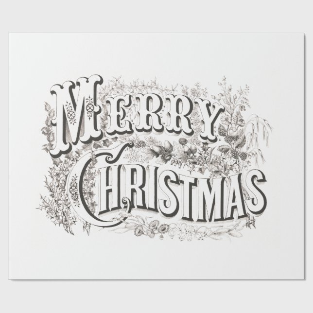 PAPIER CADEAU PAPIER À REPASSER : JOYER ILLUSTRATION DE NOËL (Plat)