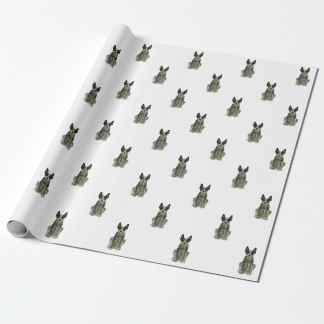 Papier Cadeau Papier australien d'emballage cadeau de Heeler de (Déroulé)