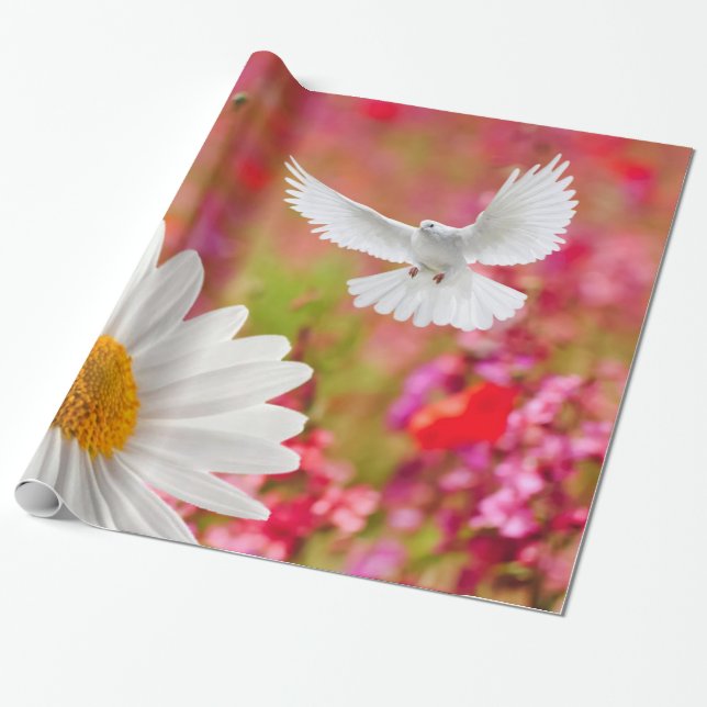 Papier Cadeau Papier brillant à envelopper, Tourbe blanche Tourb (Déroulé)