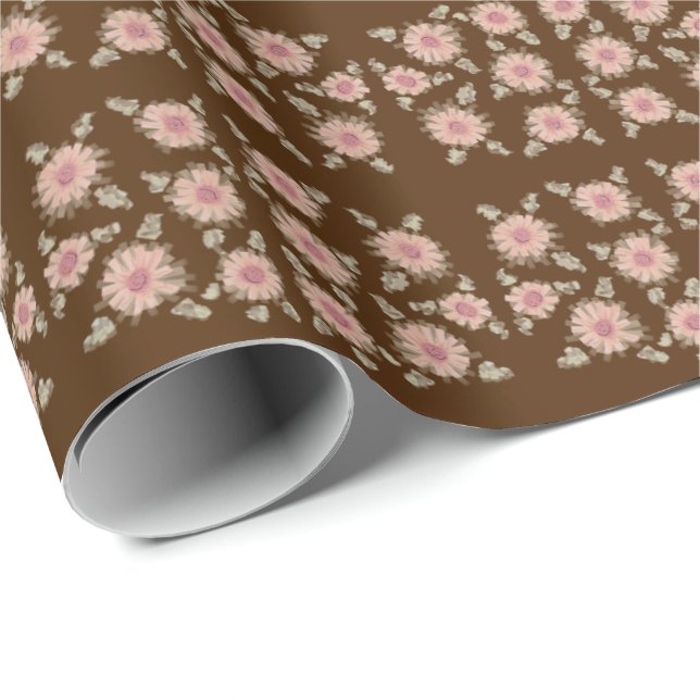 Papier Cadeau Papier Brown au chocolat (Coin rond)