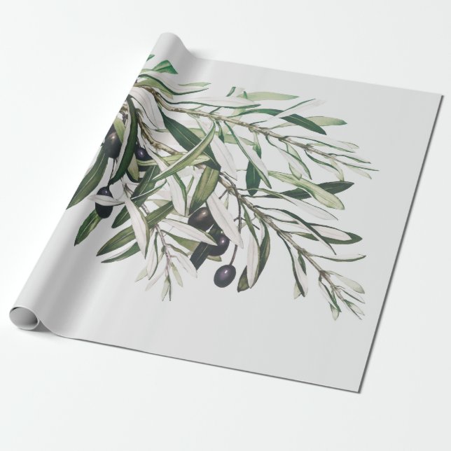 PAPIER CADEAU PAPIER CADEAU: BRANCHE OLIVE (Déroulé)