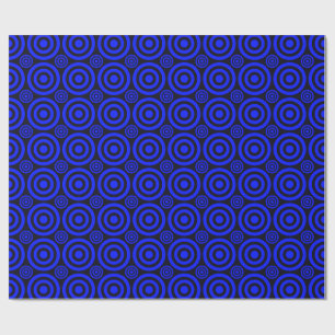 Papier Cadeau Papier-cadeau Bullseye-bleu-noir